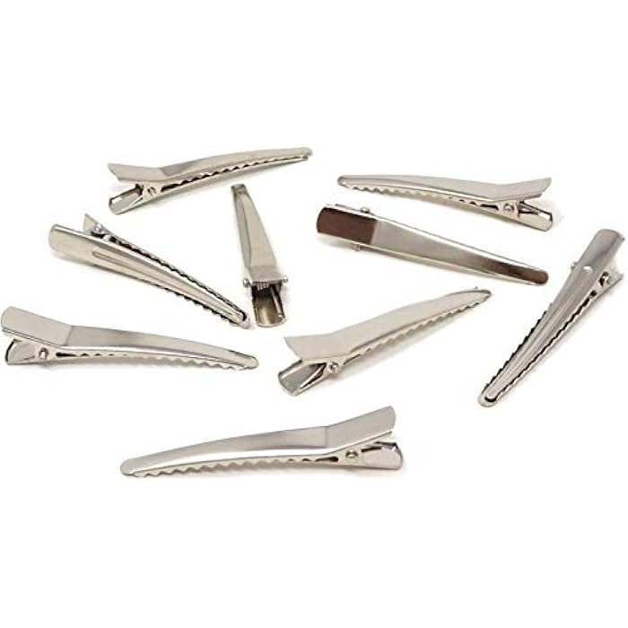 HOMEKNOBS Alligator Hair Clips for DIY Accessories Hair Bow 20pcs 2-3/10 inch Accessory Steel Alligator Clip Silver Metal (6cm) - Image 4